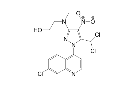 2-((1-(7-Chloroquinol-4-yl)-5-(dichloromethyl)-4-nitro-1H-pyrazol-3-yl)(methyl)-amino)ethan-1-ol