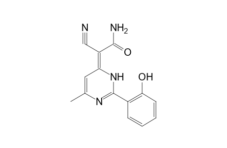 Acetamide, 2-cyano-2-[3,4-dihydro-2-(2-hydroxyphenyl)-6-methylpyrimid-4-ylideno]-