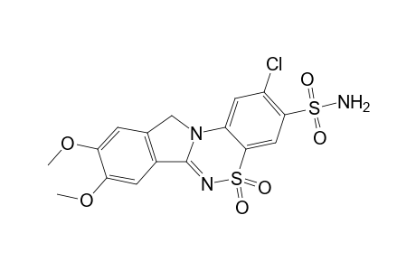 2-Chloro-3-sulfamoyl-8,9-dimethoxy-11H-isoindolo[1,2-c]-(1,2,4)-benzothiadiazine - 5,5-dioxide