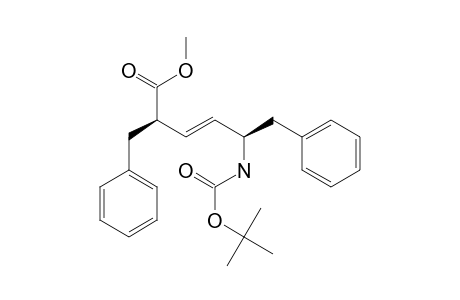METHYL-(2S,5S)-2-BENZYL-5-[(TERT.-BUTOXYCARBONYL)-AMINO]-6-PHENYL-(E)-3-HEXENOATE