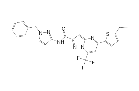 N-(1-benzyl-1H-pyrazol-3-yl)-5-(5-ethyl-2-thienyl)-7-(trifluoromethyl)pyrazolo[1,5-a]pyrimidine-2-carboxamide