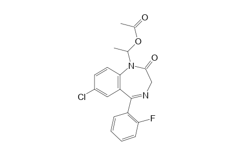 Flurazepam, N-desalkyl-N-(1-hydroxyethyl)-, acetate