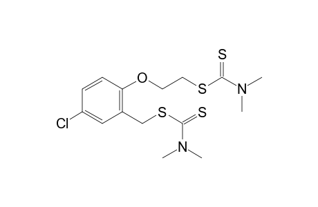 2-[4-chloro-2(mercaptomethyl)phenoxy]ethanethiol, bis(dimethyldithiocarbamate)