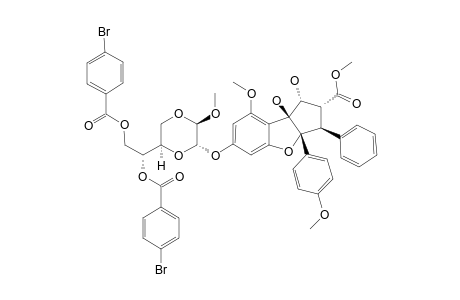 6-O-DEMETHYL-6-[6-[1,2-DI-(PARA-BROMOBENZOYLOXY)-ETHYL]-3-METHOXY-1,4-DIOXAN-2-YL]-AGLAFOLIN