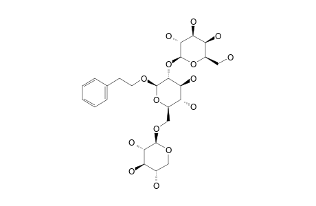 KANSANOSIDE_A;PHENYLETHYL-BETA-D-GLUCOPYRANOSYL-(1->2)-[BETA-D-XYLOPYRANOSYL-(1->6)]-BETA-D-GALACTOPYRANOSIDE