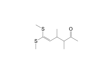 6,6-bis(methylthio)-3,4-dimethylhex-5-en-2-one