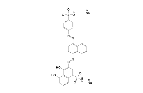 1-Naphthalenesulfonic acid, 4,5-dihydroxy-3-[[4-[(4-sulfophenyl)azo]-1-naphthalenyl]azo]-, disodium salt