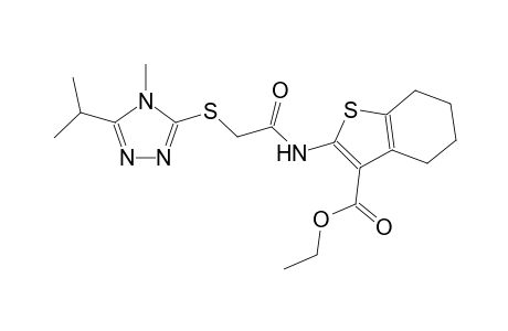 ethyl 2-({[(5-isopropyl-4-methyl-4H-1,2,4-triazol-3-yl)sulfanyl]acetyl}amino)-4,5,6,7-tetrahydro-1-benzothiophene-3-carboxylate