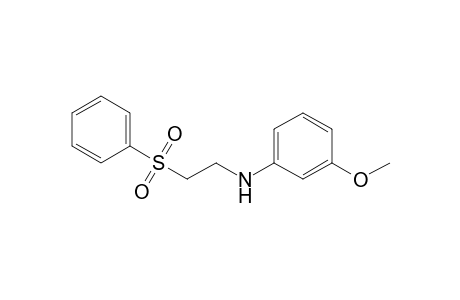 3-Methoxy-N-(2-phenylsulfonylethyl)aniline