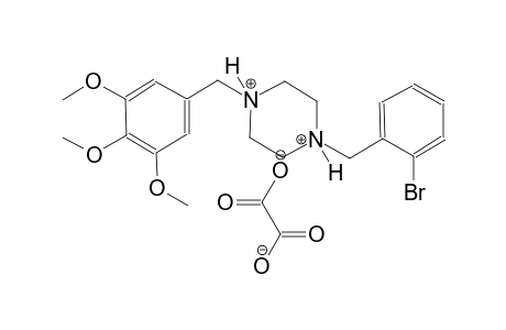 1-(2-bromobenzyl)-4-(3,4,5-trimethoxybenzyl)piperazinediium oxalate
