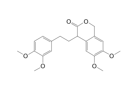 3H-2-Benzopyran-3-one, 4-[2-(3,4-dimethoxyphenyl)ethyl]-1,4-dihydro-6,7-dimethoxy-