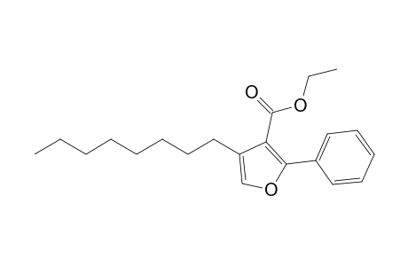 2-Phenyl-3-(ethoxycarbonyl)-4-(n-octyl)furan