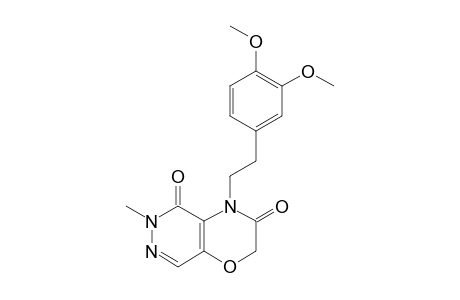 6-METHYL-4-[2-(3,4-DIMETHOXYPHENYL)-ETHYL]-2H-PYRIDAZINO-[4,5-B]-[1,4]-OXAZINE-3,5-DIONE