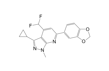 6-(1,3-benzodioxol-5-yl)-3-cyclopropyl-4-(difluoromethyl)-1-methyl-1H-pyrazolo[3,4-b]pyridine