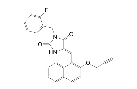 (5Z)-3-(2-fluorobenzyl)-5-{[2-(2-propynyloxy)-1-naphthyl]methylene}-2,4-imidazolidinedione
