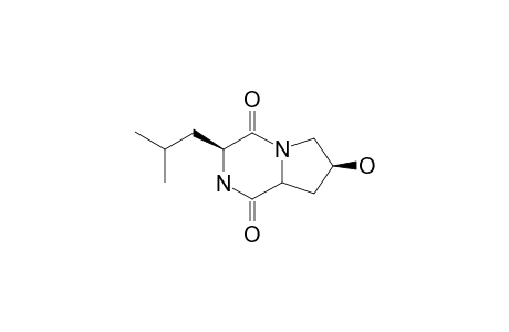 3-ISOBUTYL-7-HYDROXYHEXAHYDROPYRROLO-(1,2-A)-PYRAZINE-1,4-DIONE