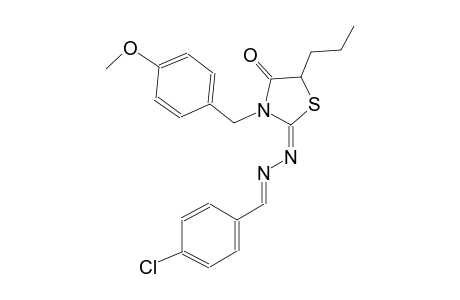 4-chlorobenzaldehyde [(2E)-3-(4-methoxybenzyl)-4-oxo-5-propyl-1,3-thiazolidin-2-ylidene]hydrazone