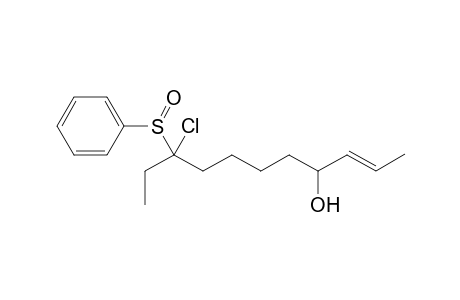 1-[1-Chloro-1-phenylsulfinyl-propyl]oct-6-en-5-ol
