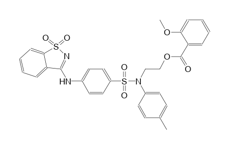 benzoic acid, 2-methoxy-, 2-[[[4-[(1,1-dioxido-1,2-benzisothiazol-3-yl)amino]phenyl]sulfonyl](4-methylphenyl)amino]ethyl ester