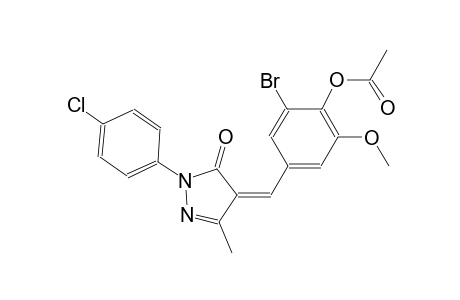 2-bromo-4-{(Z)-[1-(4-chlorophenyl)-3-methyl-5-oxo-1,5-dihydro-4H-pyrazol-4-ylidene]methyl}-6-methoxyphenyl acetate