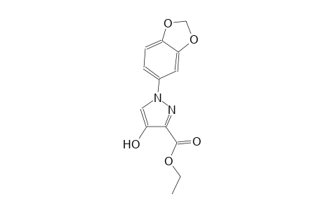 1H-pyrazole-3-carboxylic acid, 1-(1,3-benzodioxol-5-yl)-4-hydroxy-, ethyl ester