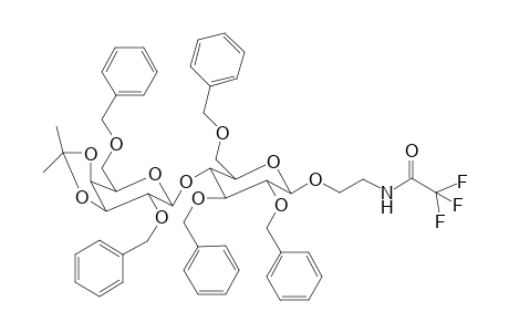 2-[(Trifluoroacetoamido)ethyl] 2,2',3,,6,6'-penta - O-benzyl-3',4'-O-isopropylidene-.beta.-D-lactoside