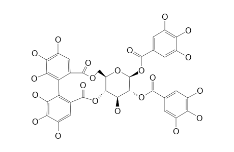 1,2-DI-O-GALLOYL-4,6-O-(S)-HEXAHYDROXYDIPHENOYL-BETA-D-GLUCOPYRANOSYDE