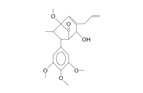 D8'-2'-Hydroxy-3,4,5,5'-tetramethoxy-2',3',4',5'-tetrahydro-4'-oxo-7.3',8.5'-neolignan