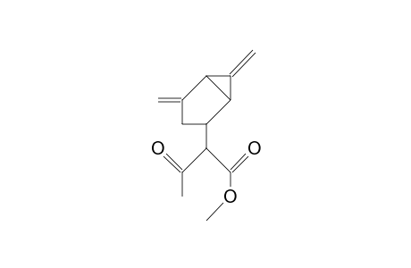 4-(1-Carbomethoxy-2-oxo-prop-1-yl)-2,6-dimethylene-bicyclo(3.1.0)hexane isomer 1