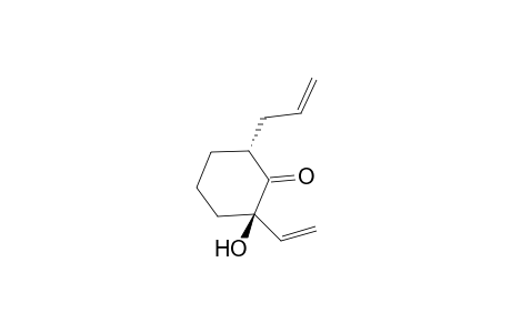 (2R*,6R*)-6-Allyl-2-hydroxy-2-vinyl-1-cyclohexanone