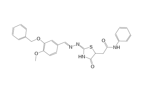 2-((2E)-2-{(2E)-2-[3-(benzyloxy)-4-methoxybenzylidene]hydrazono}-4-oxo-1,3-thiazolidin-5-yl)-N-phenylacetamide