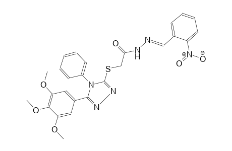 acetic acid, [[4-phenyl-5-(3,4,5-trimethoxyphenyl)-4H-1,2,4-triazol-3-yl]thio]-, 2-[(E)-(2-nitrophenyl)methylidene]hydrazide