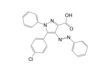 1H-pyrazole-3-carboxylic acid, 5-(4-chlorophenyl)-1-phenyl-4-[(E)-phenylazo]-