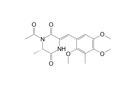 (-)-(6S)-(Z)-1-Acetyl-3-(2,4,5-trimethoxy-3-methylbenzylidene)-6-methylpiperazine-2,5-dione