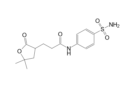N-[4-(aminosulfonyl)phenyl]-3-(5,5-dimethyl-2-oxotetrahydro-3-furanyl)propanamide