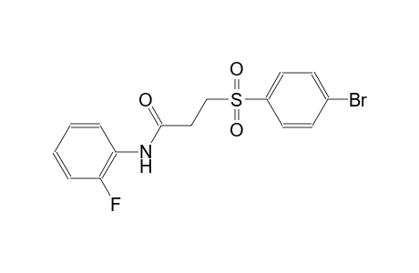 propanamide, 3-[(4-bromophenyl)sulfonyl]-N-(2-fluorophenyl)-