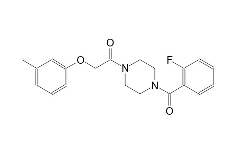 piperazine, 1-(2-fluorobenzoyl)-4-[(3-methylphenoxy)acetyl]-