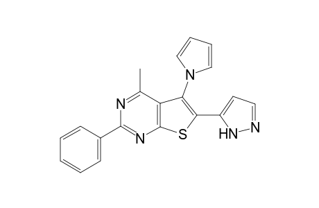 6-(Pyrazol-5-yl)-5-(1-pyrrolyl)-4-methyl-2-phenylthieno-[2,3-d]pyrimidine