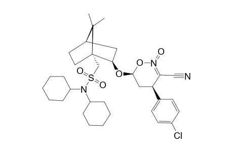 (4R,6S)-CIS-4-(4''-CHLOROPHENYL)-6-[(1'S)-10'-(N,N-DICYCLOHEXYLSULFONAMIDE)-ISOBORNEYL]-5,6-DIHYDRO-4H-1,2-OXAZINE-3-CARBONITRILE-2-OXIDE