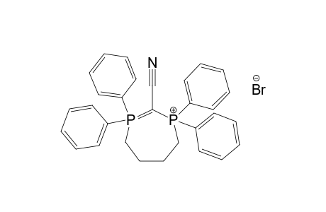 1,1,3,3-tetraphenyl-lambda(5)-phospha-3-phosphoniacycloheptene-2-carbonitrile bromide