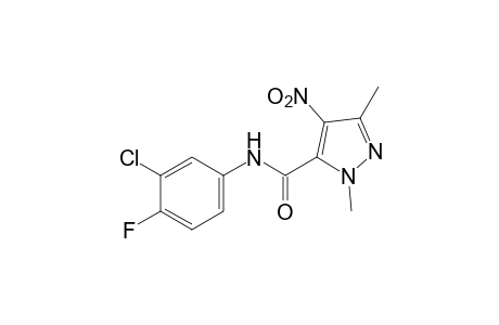 3'-chloro-1,3-dimethyl-4'-fluoro-4-nitropyrazole-5-carboxanilide