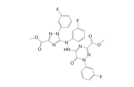 Methyl 1-(3-fluorophenyl)-5-(2-(3-fluorophenyl)-2-(1-(3-fluorophenyl)-3-(methoxycarbonyl)-1H-1,2,4-triazol-5-yl)hydrazinyl)-6-oxo-1,6-dihydro-1,2,4-triazine-3-carboxylate