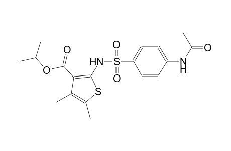 isopropyl 2-({[4-(acetylamino)phenyl]sulfonyl}amino)-4,5-dimethyl-3-thiophenecarboxylate