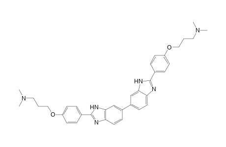 3-[4-[6-[2-[4-[3-(dimethylamino)propoxy]phenyl]-3H-benzimidazol-5-yl]-1H-benzimidazol-2-yl]phenoxy]-N,N-dimethyl-1-propanamine