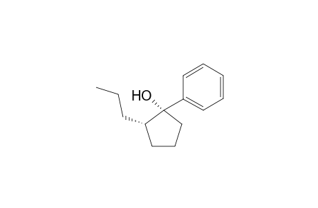 1-Phenyl-c-2-propylcyclopentan-r-1-ol