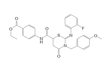 ethyl 4-({[(2Z)-2-[(2-fluorophenyl)imino]-3-(4-methoxybenzyl)-4-oxotetrahydro-2H-1,3-thiazin-6-yl]carbonyl}amino)benzoate