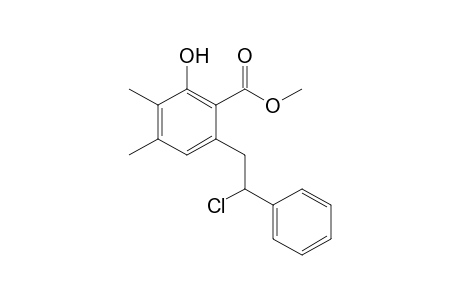 Methyl-2-(2-chloro-2-phenylethyl)-2-hydroxy-3,4-dimethylbenzoate