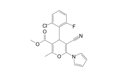4-(2-Chloro-6-fluoro-phenyl)-5-cyano-2-methyl-6-pyrrol-1-yl-4H-pyran-3-carboxylic acid methyl ester