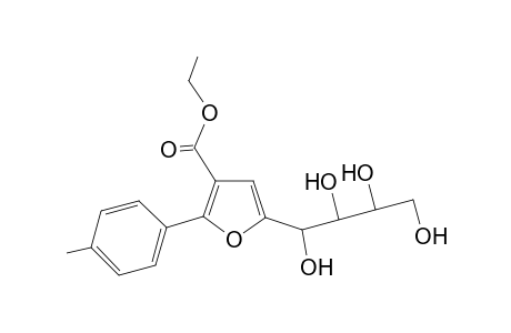8-(Tetrahydroxybutyl)-3-(ethoxycarbonyl)-2-(p-tolyl)furan