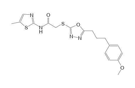 2-({5-[3-(4-methoxyphenyl)propyl]-1,3,4-oxadiazol-2-yl}sulfanyl)-N-(5-methyl-1,3-thiazol-2-yl)acetamide
